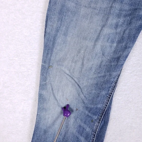 Rock & Roll Denim 36x30 Double Barrel Straight Jeans Blue Relaxed Western Cowboy - Picture 6 of 16